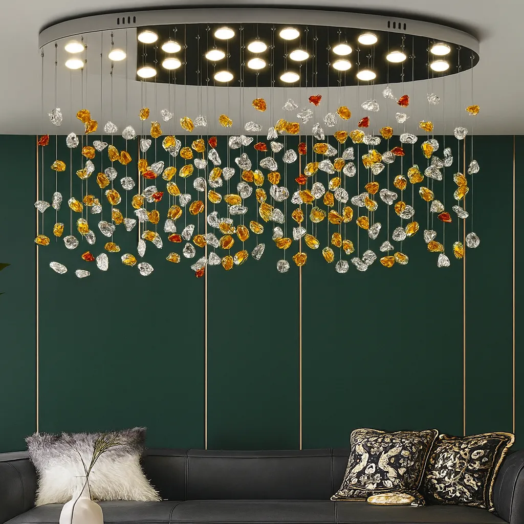 Tünd narıncı daş-şüşə dekor hissəsi CM001