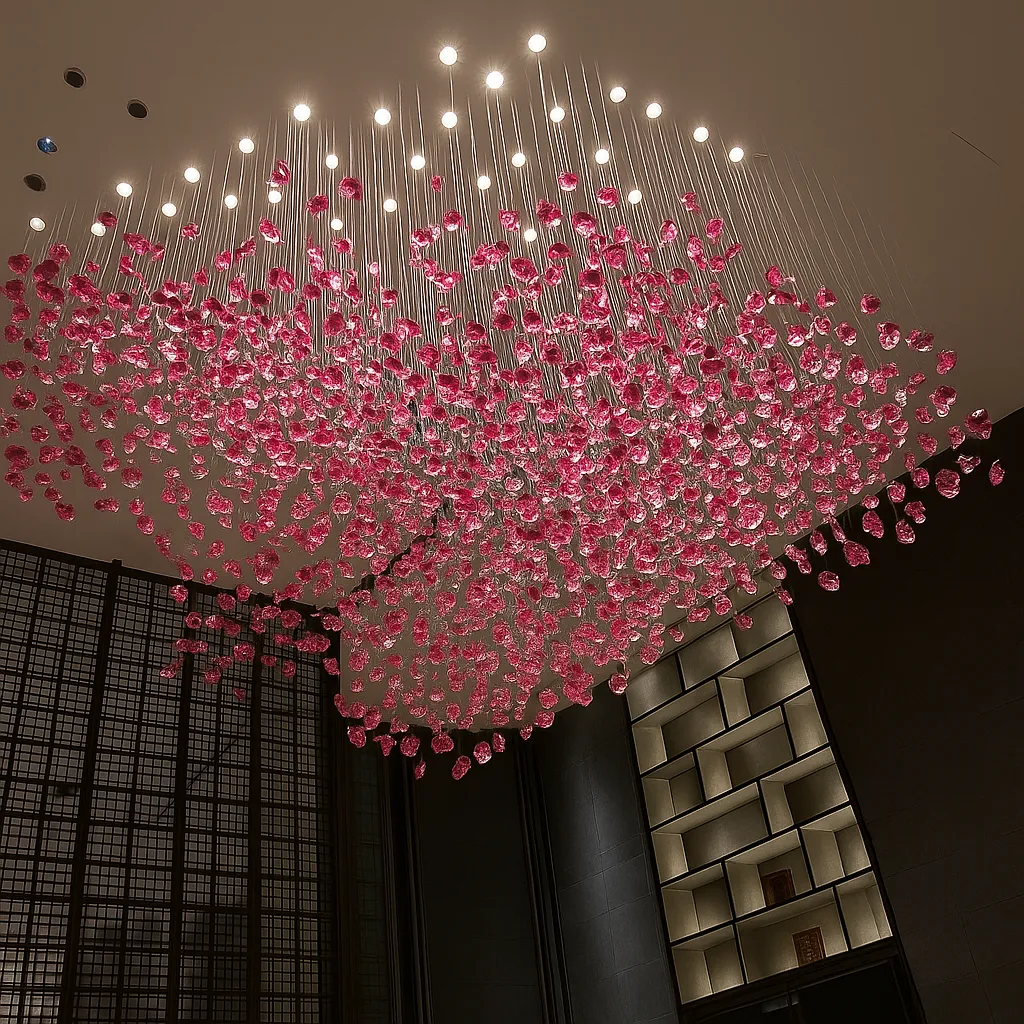 Çəhrayı daş-şüşə dekor hissəsi CM001